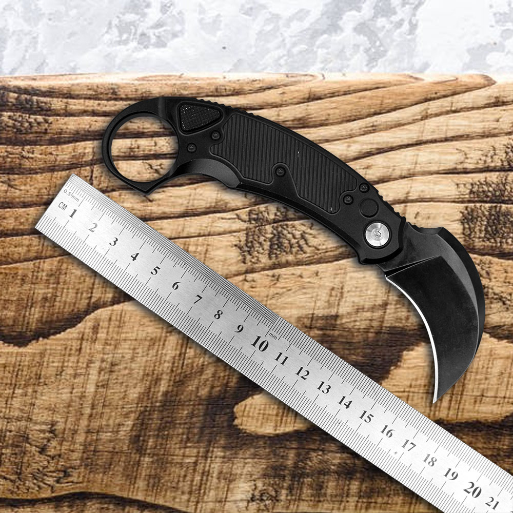 High End Karambit Folding Claw Knife S35VN Black Coating Blade CNC 6061-T6 Handle EDC Pocket Knives