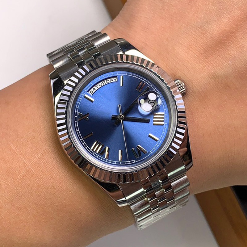Silver Mens Watch Automatic Mechanical Watches 41MM Stainless Steel Case Boutique Wristband Men Wristwatch Classic Montre De Luxe, Color2
Silver Mens Watch Automatic Mechanical Watches 41MM Stainless Steel Case Boutique Wristband Men Wristwatch Classic Montre De Luxe, Color2