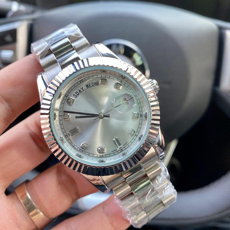 Father's Day Gifts Mens Watches Luxury top brand daydate watch Quartz Japanese Movement Diamond Dial Business Wristwatches for men Stainless Steel band orologio
Father's Day Gifts Mens Watches Luxury top brand daydate watch Quartz Japanese Movement Diamond Dial Business Wristwatches for men Stainless Steel band orologio