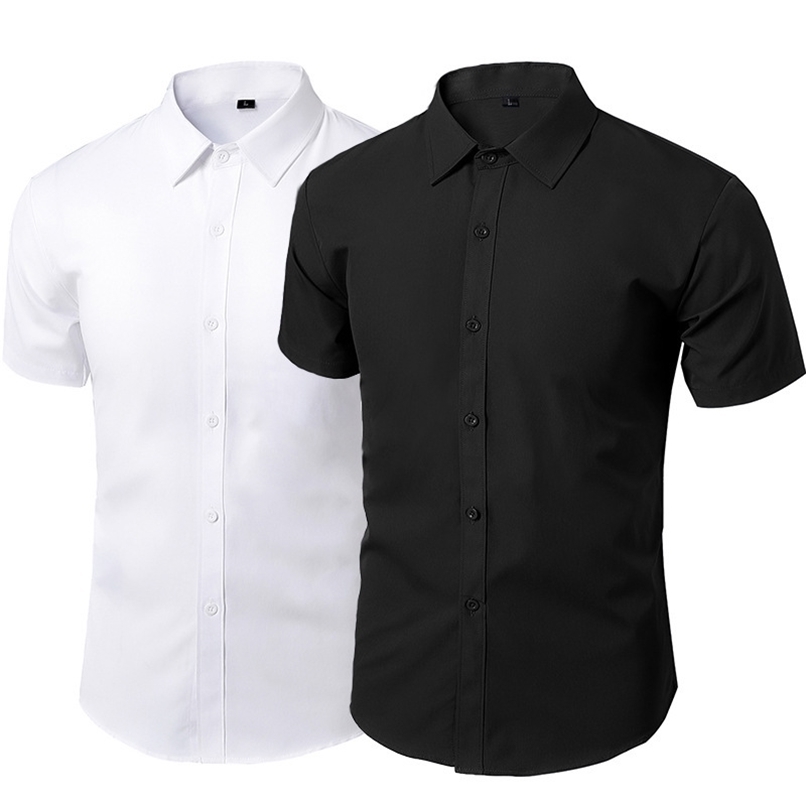 Summer Short Sleeve Dress Shirts Men Male Non-iron Workwear Slim Social Shirt White Black Branded Men's Clothing 5XL Vintage 220322, White shirt men
Summer Short Sleeve Dress Shirts Men Male Non-iron Workwear Slim Social Shirt White Black Branded Men's Clothing 5XL Vintage 220322, White shirt men