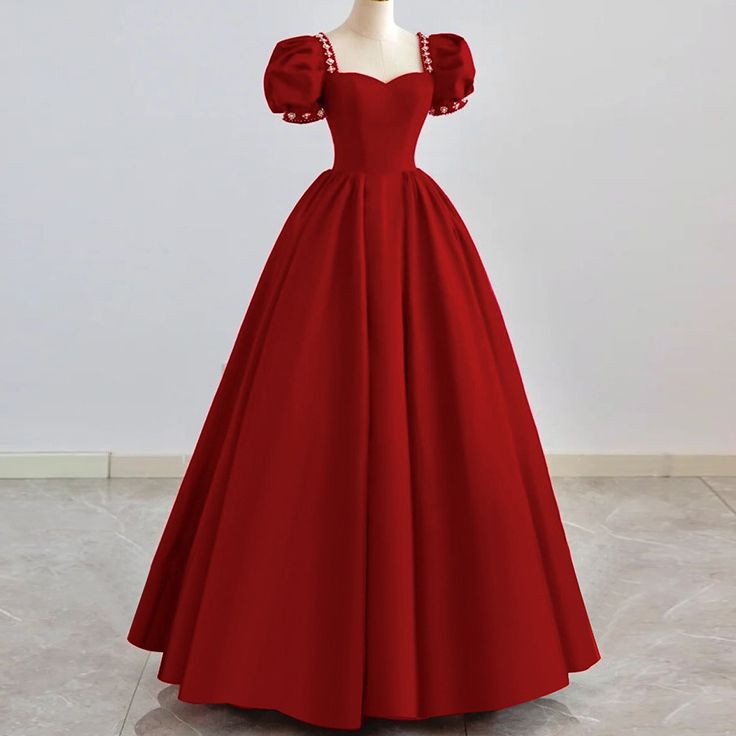 2022 Formal Red Black Lace Ball Gown Evening Dresses Beaded Sweetheart Sweep Train One Shoulder Prom High Quality Evening Gowns