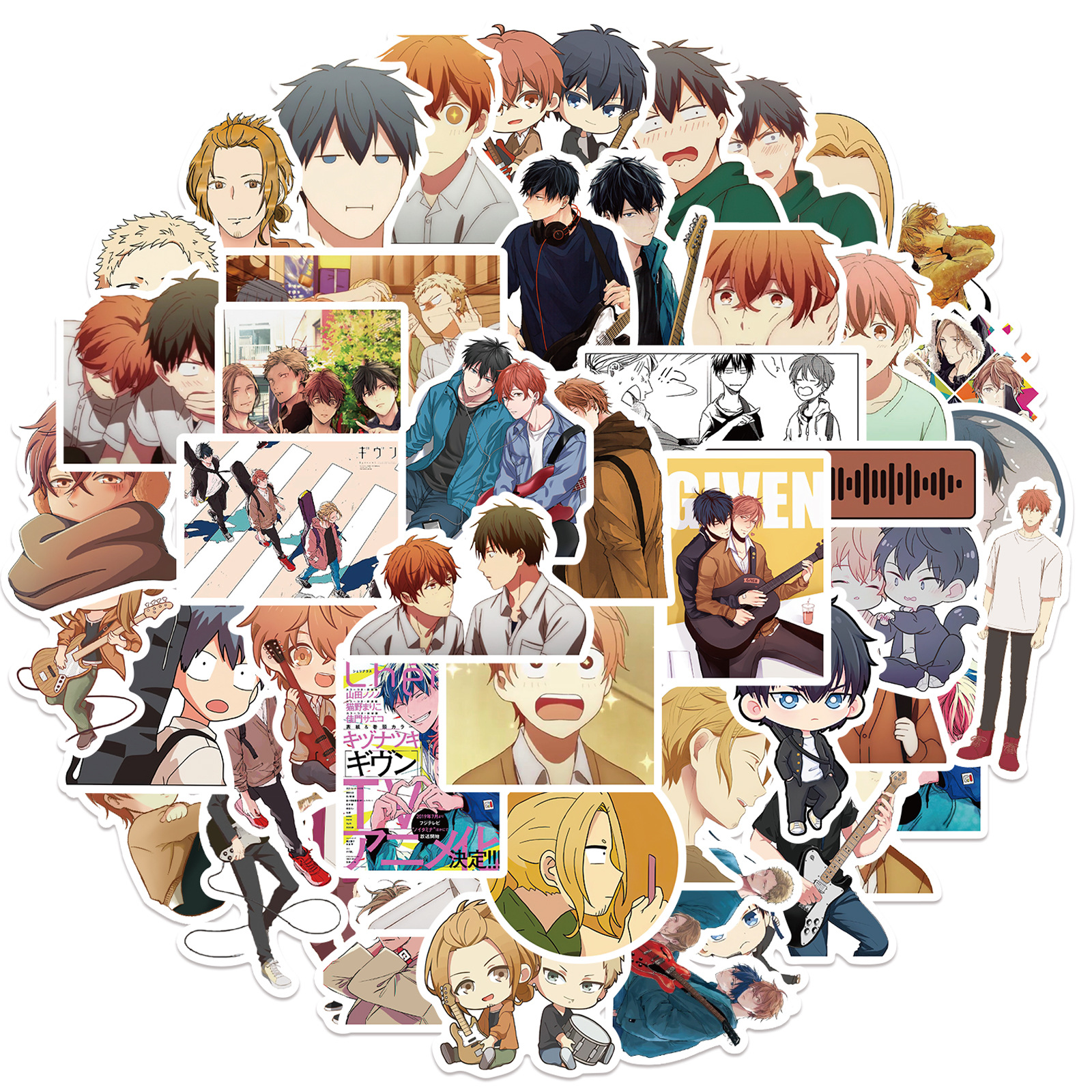 50Pcs New LGBT Sticker Boy Love Japan Anime Given Stickers Graffiti Stickers For Laptop Luggage Diary Skateboard Computer Waterproof Decal