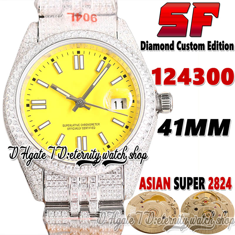 SF Latest ew124300 A2824 Automatic Mens Watch tw126334 jh114300 Diamond inlay Case Yellow Stick Markers Dial 904L Steel Iced Out Diamonds Bracelet eternity Watches, Watch waterproof cost
SF Latest ew124300 A2824 Automatic Mens Watch tw126334 jh114300 Diamond inlay Case Yellow Stick Markers Dial 904L Steel Iced Out Diamonds Bracelet eternity Watches, Watch waterproof cost