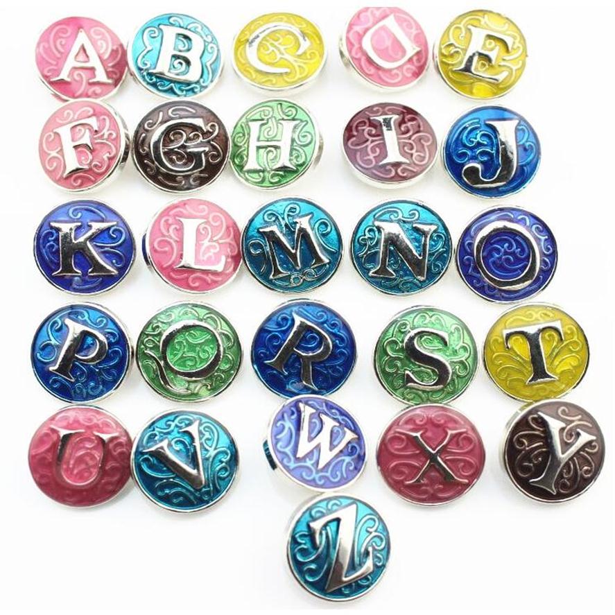 selling 26pcs lot Mix Color A-Z Alphabet Letters Snap Buttons For 18mm Snap Bracelet Bangles DIY Snap Jewelrys pendant Charms249K
selling 26pcs lot Mix Color A-Z Alphabet Letters Snap Buttons For 18mm Snap Bracelet Bangles DIY Snap Jewelrys pendant Charms249K