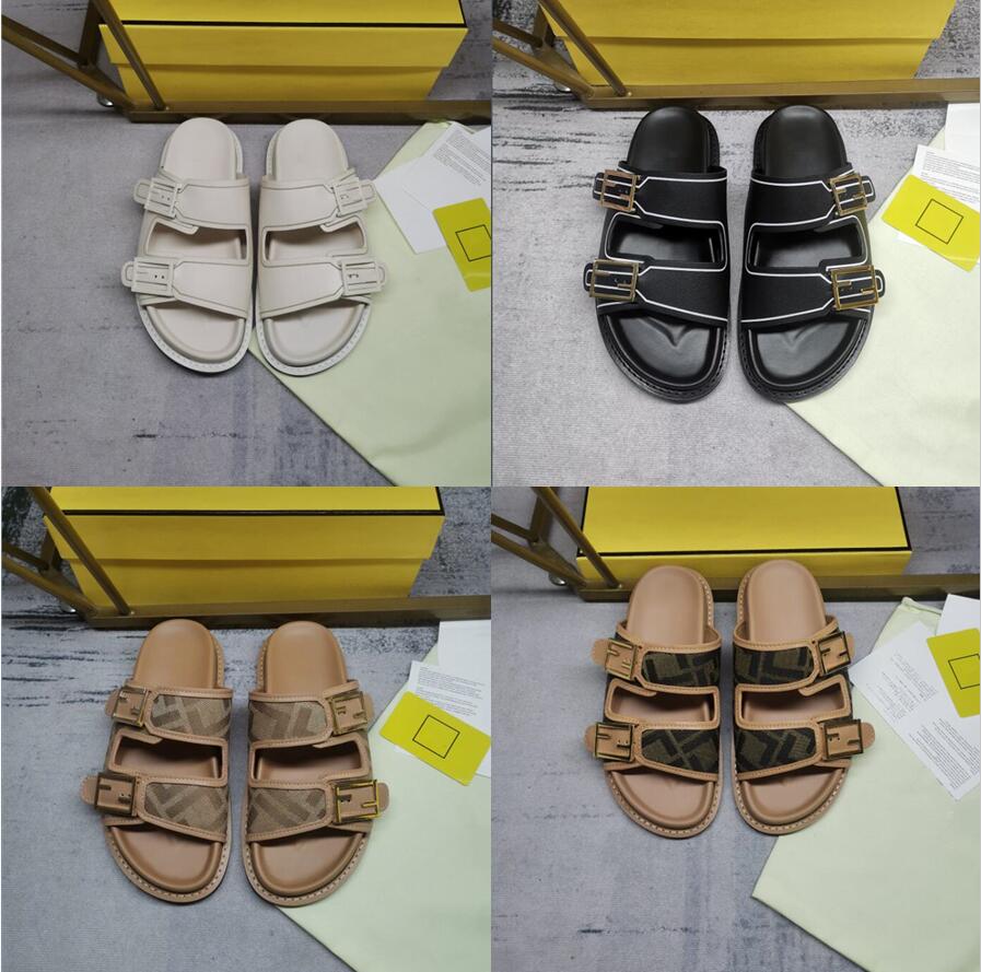 2023 Fashion Women Men Sandal Luxury Designer Lady Gentlemen Colorful Canvas Letter Anatomic Leather slide 6 style Model 35-45