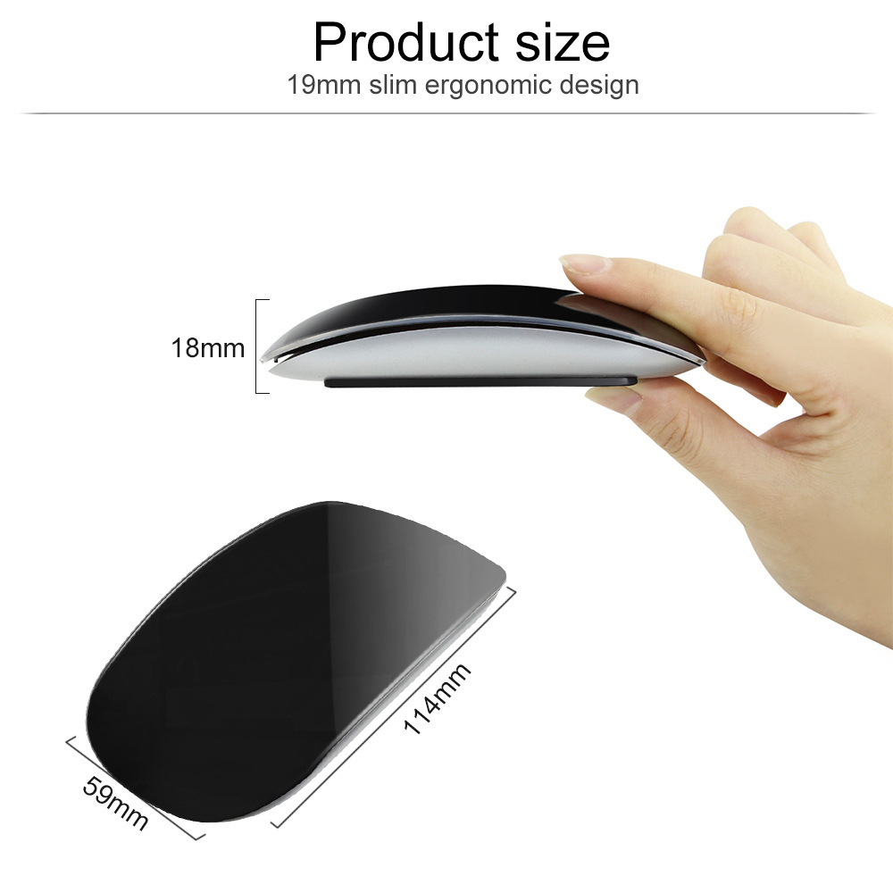 Epacket 24G wireless Mice Arc Touch magic mouse ergonomic ultrathin mouse optical 1000 DPI