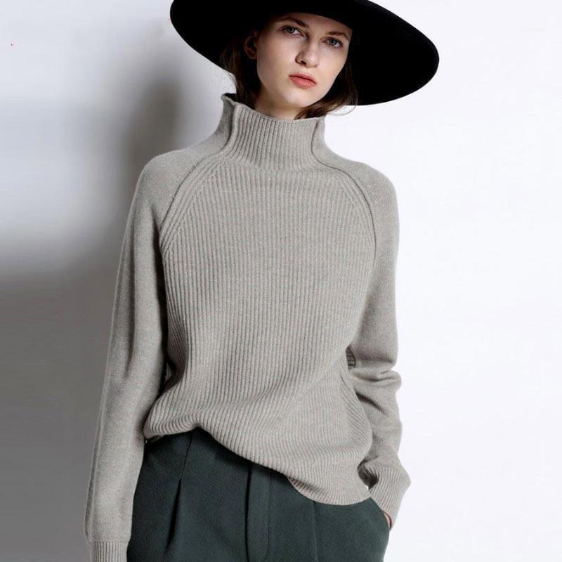 Women' Sweaters SYJ Autumn And Winter Cashmere Sweater Women High-Collar Thickened Pullover Loose Large Size Knitted Wool Shirt, Black
Women' Sweaters SYJ Autumn And Winter Cashmere Sweater Women High-Collar Thickened Pullover Loose Large Size Knitted Wool Shirt, Black