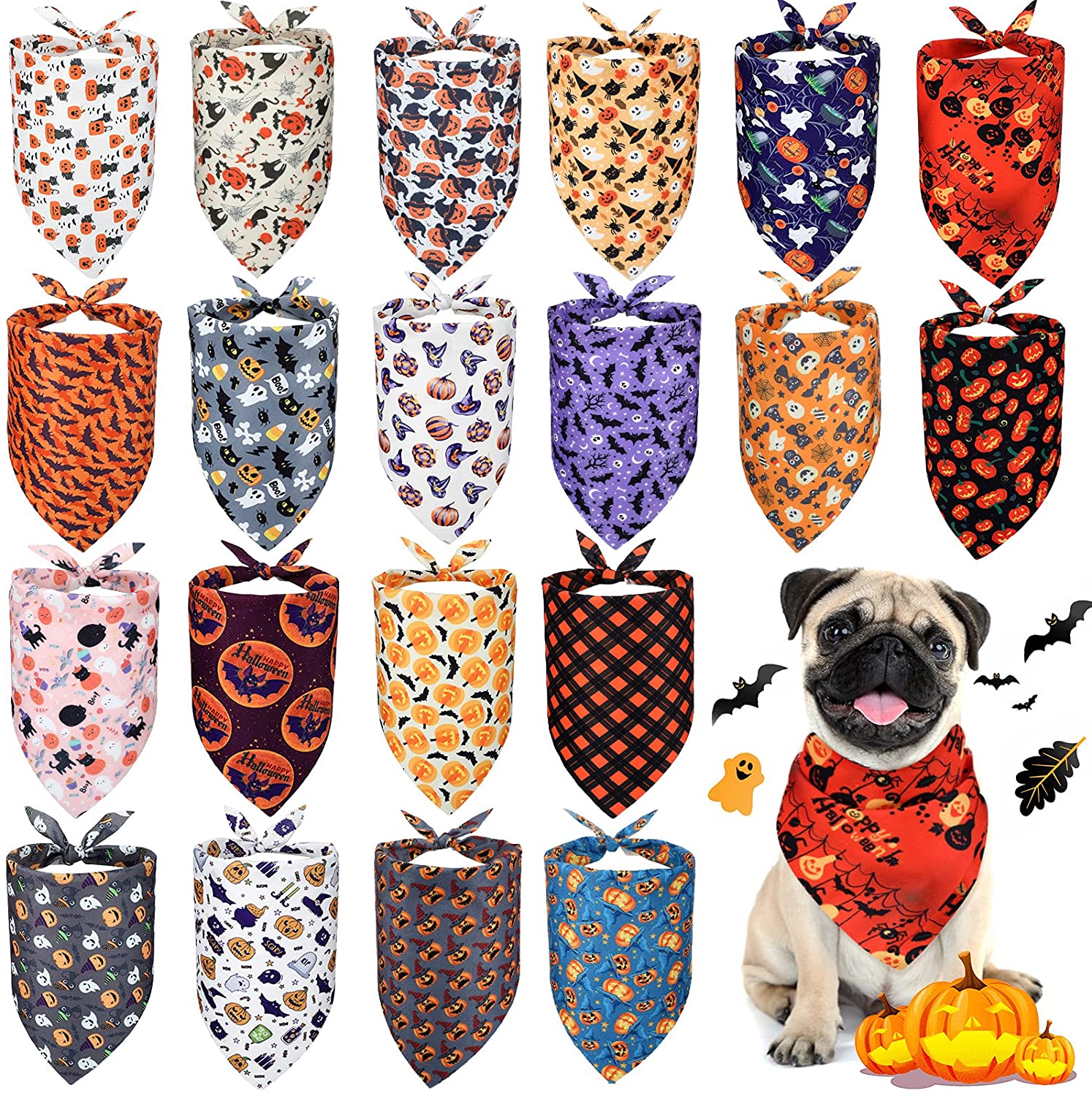 20 Pieces Halloween Dog Bandanas Pumpkin Ghost Dog Triangle Scarf Bibs Pet Triangle Plaid Kerchiefs For Small Medium Large Pets
20 Pieces Halloween Dog Bandanas Pumpkin Ghost Dog Triangle Scarf Bibs Pet Triangle Plaid Kerchiefs For Small Medium Large Pets