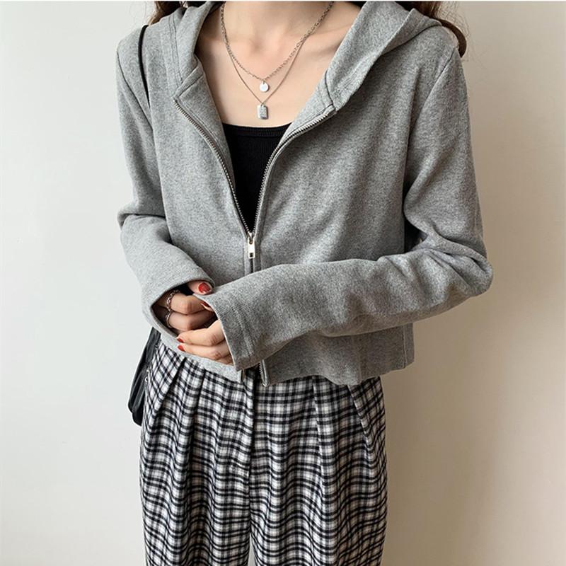Women' Jackets Alien Kitty 2022 Autumn Women Jacket Solid Color Short Loose Korean Style Zipper Design Sense Minimalist All-Match Cardigan, Black
Women' Jackets Alien Kitty 2022 Autumn Women Jacket Solid Color Short Loose Korean Style Zipper Design Sense Minimalist All-Match Cardigan, Black