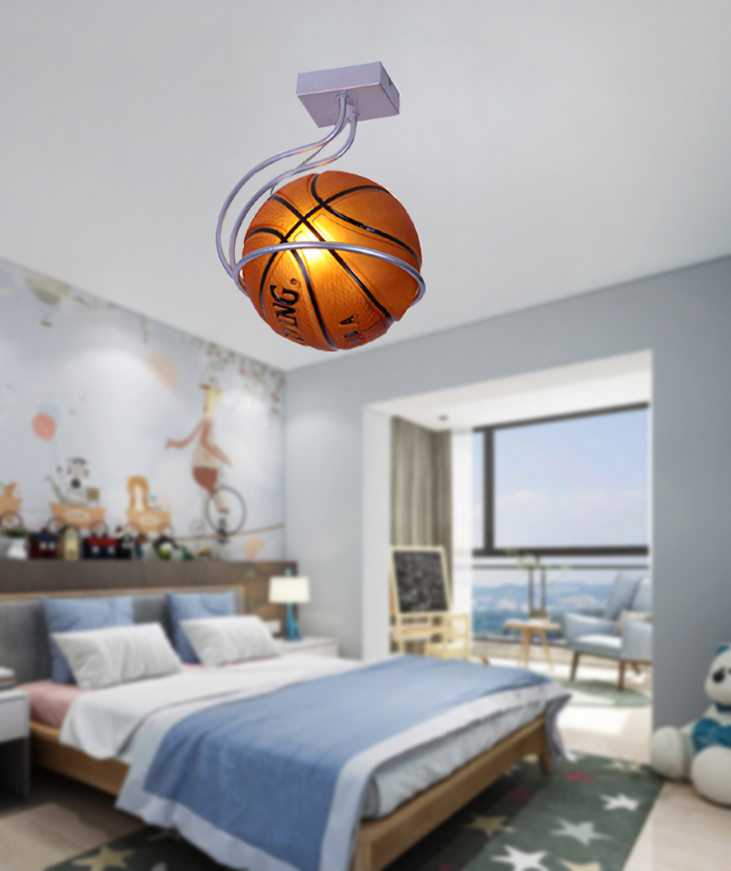 Modern simple ceiling lights bedroom children room lighting fixtures football lamps basketball light Children's Surface Mounted