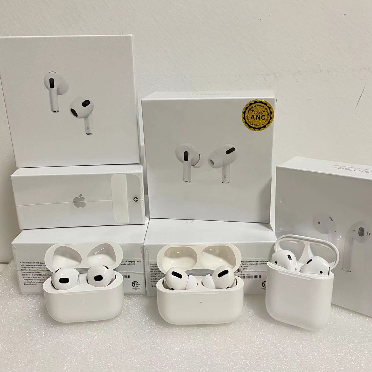 TOP QUALITY Apple AirPods Pro True noise reduction function Wireless Bolutooth Earphones Wholesale GPS rename EarBuds with Wireless charging
TOP QUALITY Apple AirPods Pro True noise reduction function Wireless Bolutooth Earphones Wholesale GPS rename EarBuds with Wireless charging
