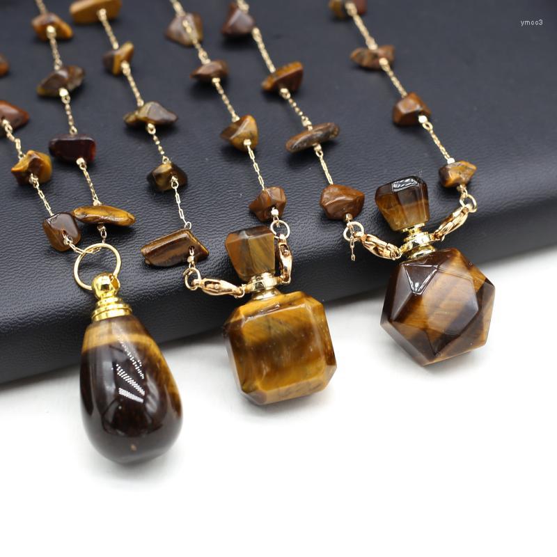 Pendant Necklaces Tiger Eye Stone Perfume Bottle Necklace Natural Gemstone Crushed Stones Chain For Men Woman DIY Jewelry GiftsPendantPendan
Pendant Necklaces Tiger Eye Stone Perfume Bottle Necklace Natural Gemstone Crushed Stones Chain For Men Woman DIY Jewelry GiftsPendantPendan