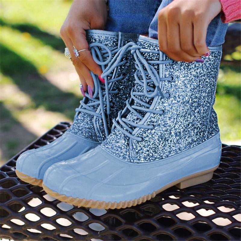 Fashion-TopSelling New Women's Boots Lady Boot Waterproof Bling Women Rubber Rain Lace Up Ankle Shoes Autumn Winter Pink, Black
Fashion-TopSelling New Women's Boots Lady Boot Waterproof Bling Women Rubber Rain Lace Up Ankle Shoes Autumn Winter Pink, Black