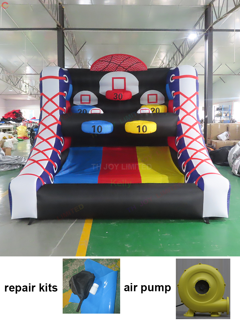 Free Ship Outdoor Activities inflatable basketball toss sport game commercial carnival rental inflatable ball shooting sport game toys for sale