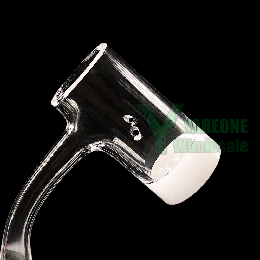 Auto Spinner Opaque Bottom 25mmOD Quartz Banger Full Weld Smoking 10mm 14mm Male Tourbillon Spinning White Dab Bucket Quartz Nails YAREONE Wholesale