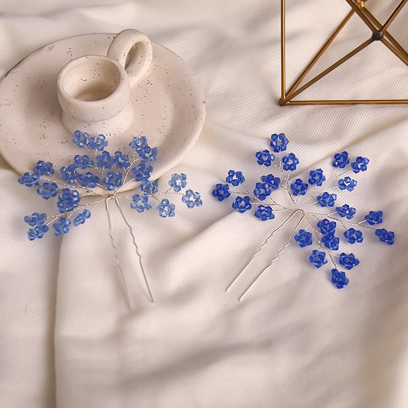 Hair Clips & Barrettes Blue Crystal Wedding Hairpins For Women Bridal Accessories Handmade Silver Color Copper Headpiece JewelryHair
Hair Clips & Barrettes Blue Crystal Wedding Hairpins For Women Bridal Accessories Handmade Silver Color Copper Headpiece JewelryHair
