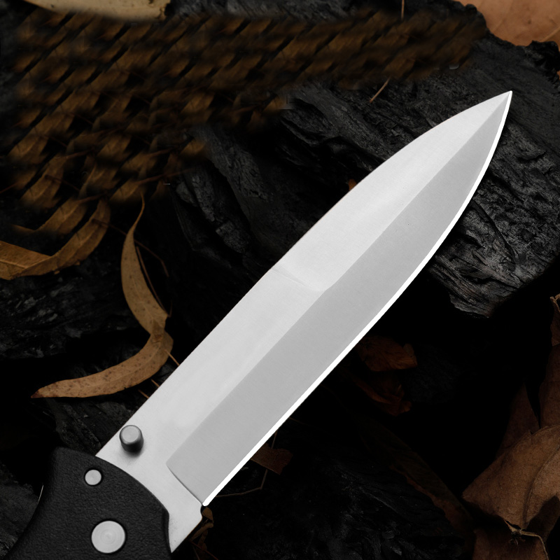 10ACXC Folding Knife AUS10A Satin Blade Griv-Ex Stainless Steel Sheet Handle Survival Tactical Folder Knives with Retail Box