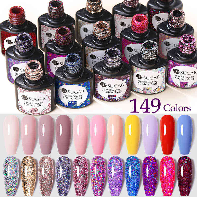 NXY Nail Gel 3pcs Polish Set Glitter Color Varnishes Hybrid All for Art Design Manicure Semi Permanent Base Top 0328
