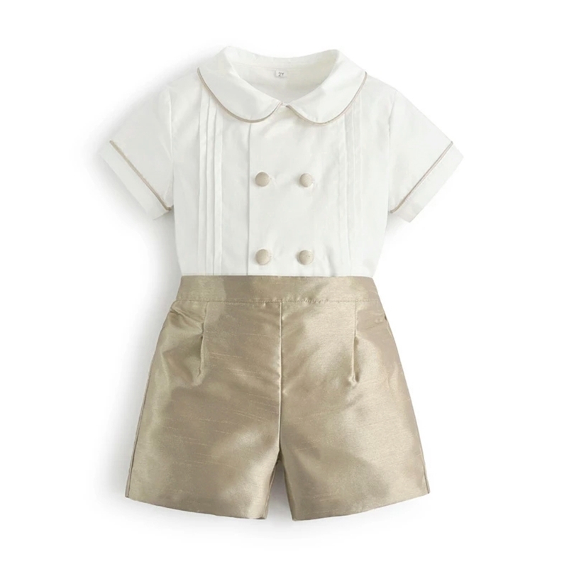 Toddler Boys Classic Bobby Suit Summer Baby Boutique Clothes Set Boy Spanish Vintage Outfits Eid 220507