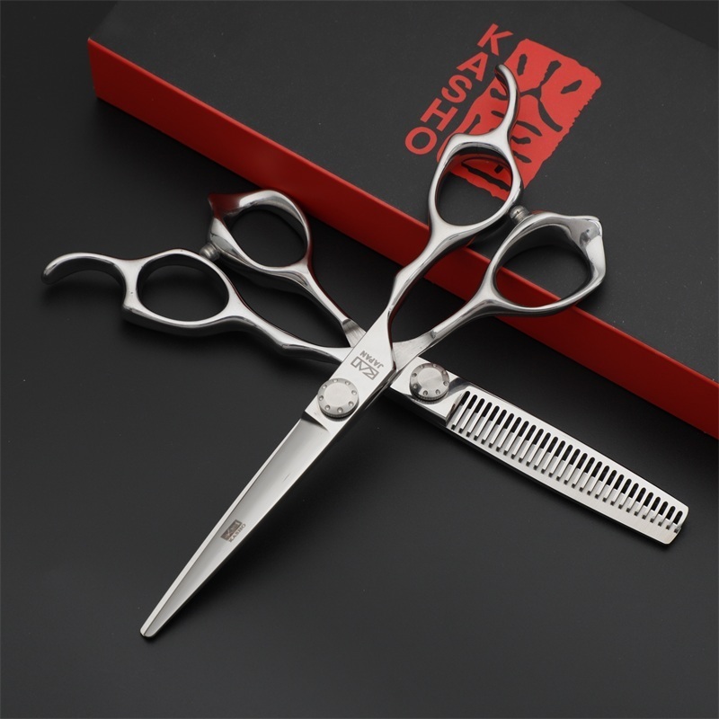 Professional 6 inch Hair Scissors dressing Barber scissors Straight Thinning Cutting Tool 220317
