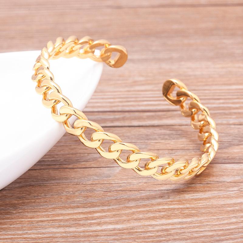 Bangle Cuban Link Chain Bracelet For Women Men Gold Color High Quality Party Anniversary Jewelry Gift Wholesale
Bangle Cuban Link Chain Bracelet For Women Men Gold Color High Quality Party Anniversary Jewelry Gift Wholesale