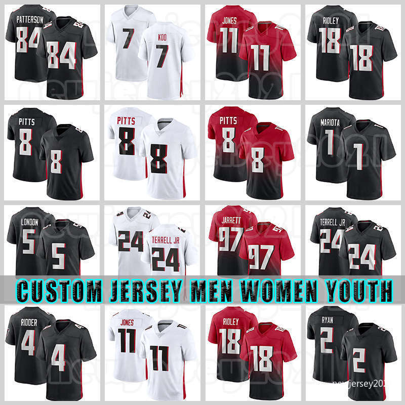 8 Kyle Pitts A.J. Terrell Jr 1 Marcus Mariota Football Jerseys Desmond Ridder Drake London Younghoe Koo Ridley Atlantas Falcon Cordarrelle Patterson Julio Jones, Custom men (lieying)
8 Kyle Pitts A.J. Terrell Jr 1 Marcus Mariota Football Jerseys Desmond Ridder Drake London Younghoe Koo Ridley Atlantas Falcon Cordarrelle Patterson Julio Jones, Custom men (lieying)