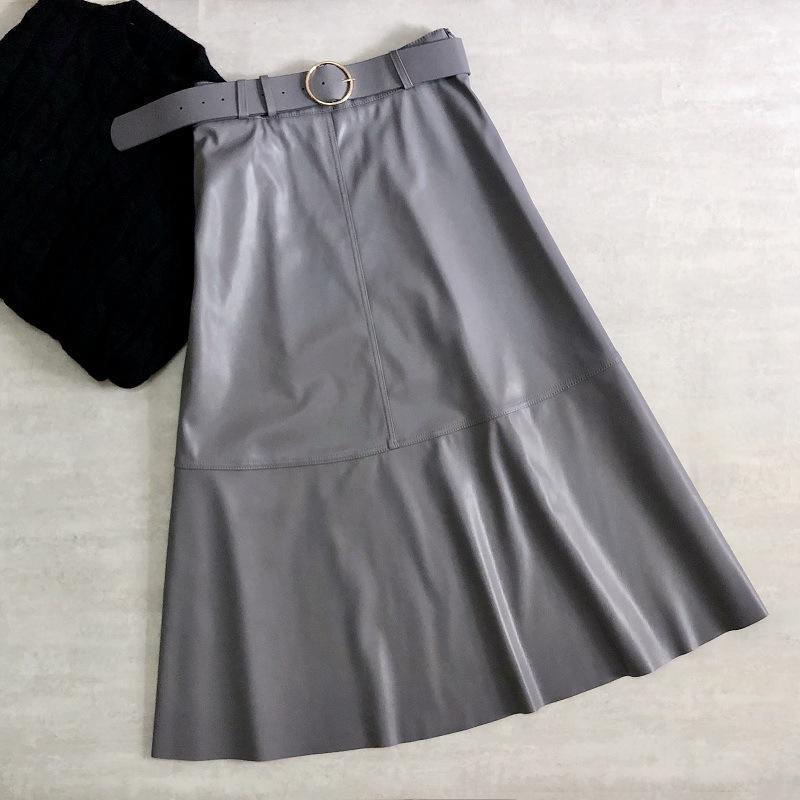 Skirts Women PU Faux Leather High Waist Solid Color Glossy Smooth Long Skirt 2022 Autumn Office Lady Belt Slim A Line, Black
Skirts Women PU Faux Leather High Waist Solid Color Glossy Smooth Long Skirt 2022 Autumn Office Lady Belt Slim A Line, Black