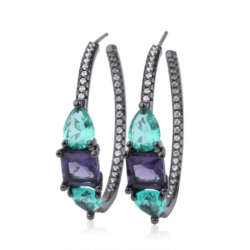 Hoop & Huggie Multi-Color Cubic Zirconia CZ Earrings For Women Female Party Circle White Gold/Black EarringsHoop
Hoop & Huggie Multi-Color Cubic Zirconia CZ Earrings For Women Female Party Circle White Gold/Black EarringsHoop