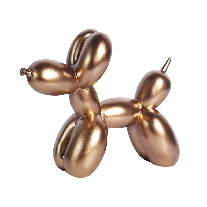 Dog Sculpture Balloon Art Statue Mini Collectible Figure Home Decoration Resin Figurine Desk Accessories Room Decor 220614