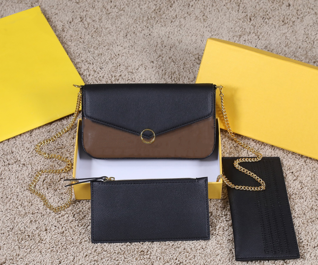 Top Quality Luxury designer 3pcs set Women Shoulder Bag Messenger Chain Strap Cross Body bags Ladies Flap Purse Clutch Bags Totes With Box and Dust, 1 black
Top Quality Luxury designer 3pcs set Women Shoulder Bag Messenger Chain Strap Cross Body bags Ladies Flap Purse Clutch Bags Totes With Box and Dust, 1 black