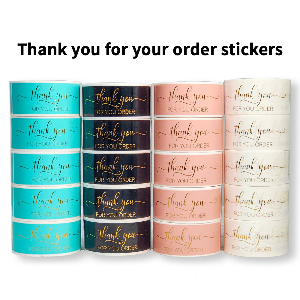

120pcs/roll Thank You for You Order Bread Baking Cake Washi Adhesive Tape Stickers Gift Box Packing Bag Packaging Paper Lable Seal Stickers Decoration 2016