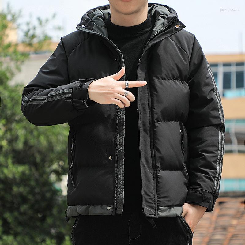 Men's Down & Parkas Two-bar Cotton-padded Winter Coat For Men Phin22, Black