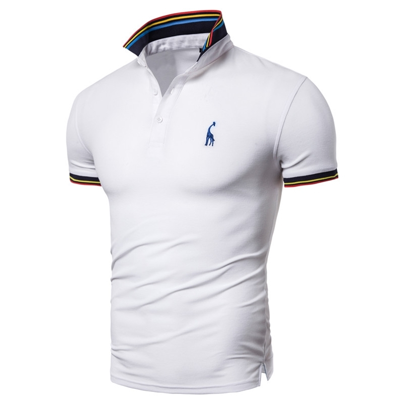 Drop Summer Cotton Polo Men Solid Deer Embroidery Short Sleeve Polo Shirt Men Fashion Polo Giraffe Mens Shirts 220418, White
Drop Summer Cotton Polo Men Solid Deer Embroidery Short Sleeve Polo Shirt Men Fashion Polo Giraffe Mens Shirts 220418, White