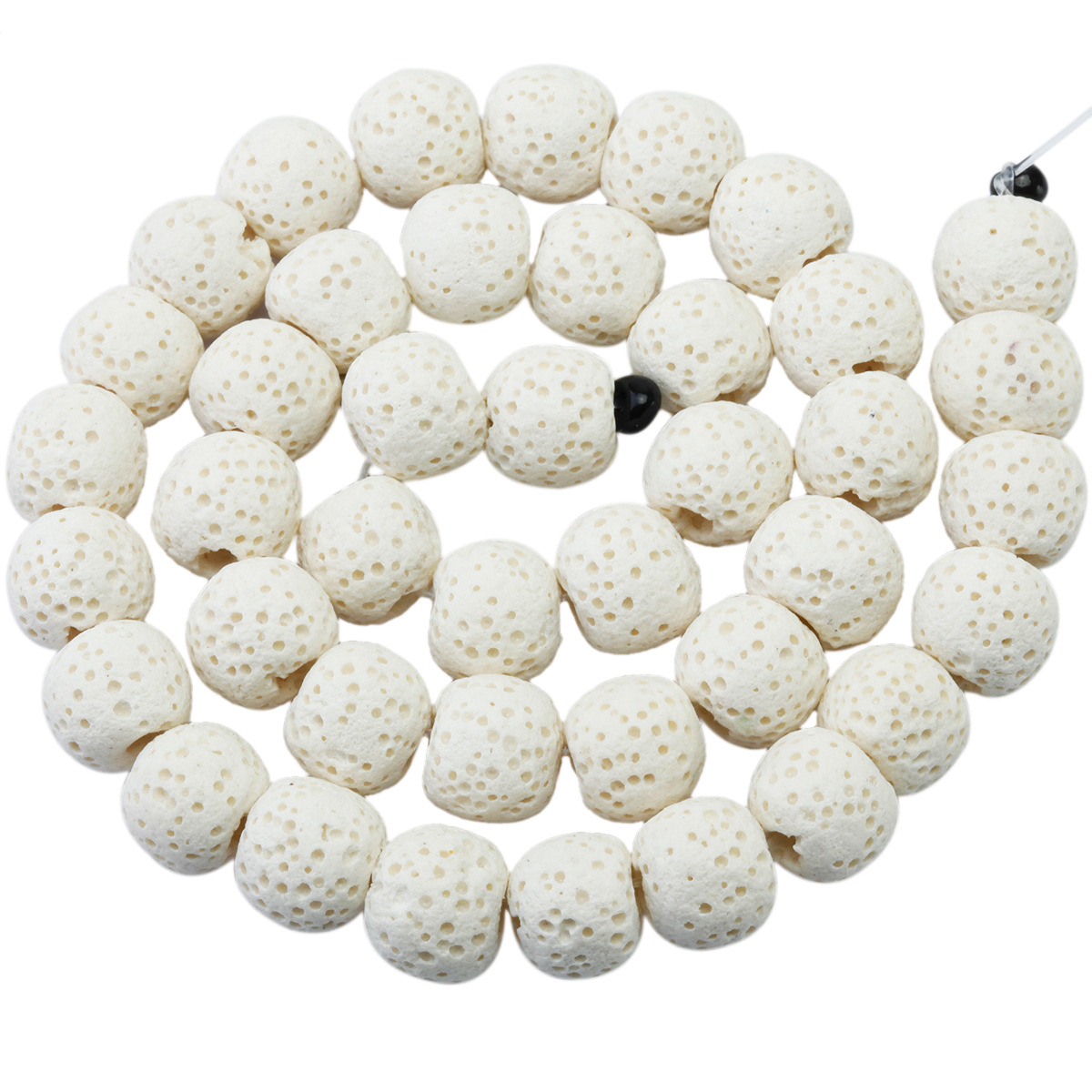 Loose 6MM Natural Rock Lava Stone Round Beads For Making Jewelry Necklace Bracelet Earrings Rings Craft Healing Raw Volcanic Gemstone Quartz Wholesale