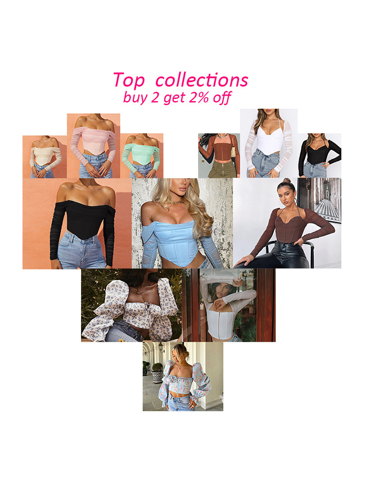 High Quality Summer Corset Top Women Y2k s Blue Boycon Crop Off The Shoulder Sexy Mesh Outfits Girl Party Clubwear 220328