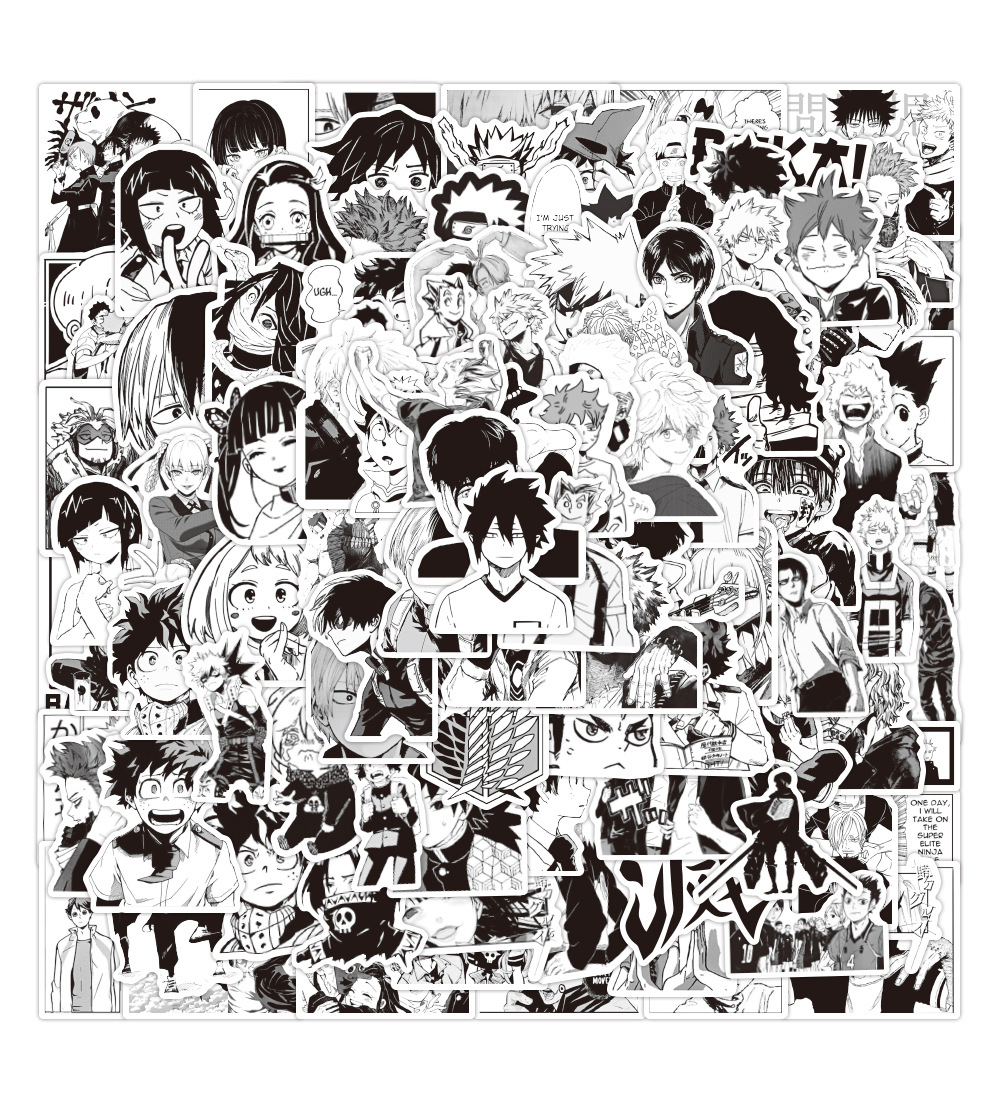 100 pcs/set water bottle Stickers Black white anime For Skateboard Car Laptop Pad Kids Bicycle Motorcycle Helmet Decor Guitar PS4 Phone Decal Pvc Sticker, Multi colors
100 pcs/set water bottle Stickers Black white anime For Skateboard Car Laptop Pad Kids Bicycle Motorcycle Helmet Decor Guitar PS4 Phone Decal Pvc Sticker, Multi colors