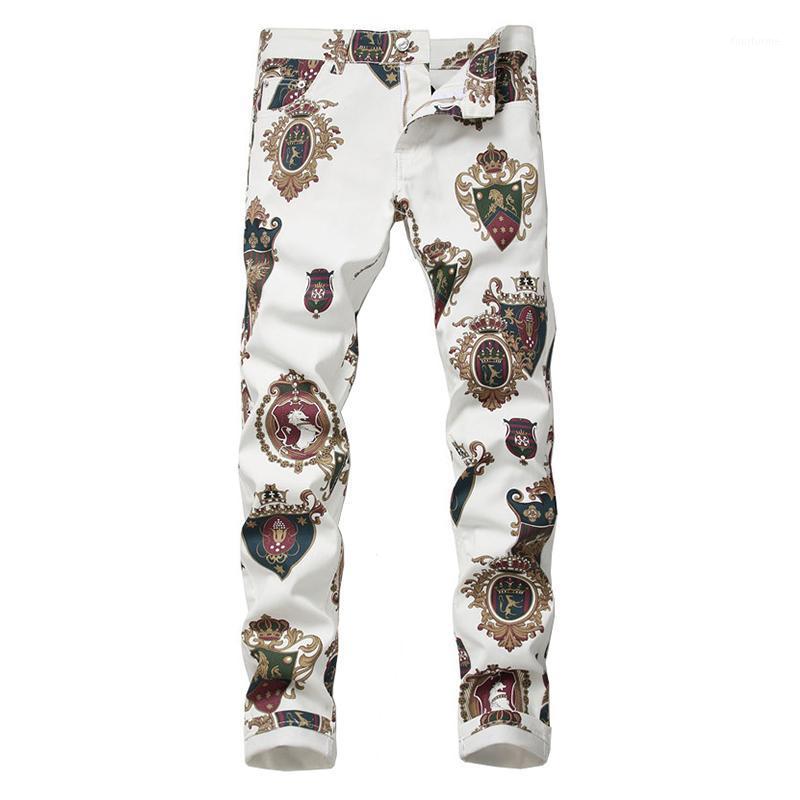 Men's Jeans Badge 3D Printed White Fashion Colored Drawing Slim Fit Stretch Pants Long Trousers, Ivory
Men's Jeans Badge 3D Printed White Fashion Colored Drawing Slim Fit Stretch Pants Long Trousers, Ivory