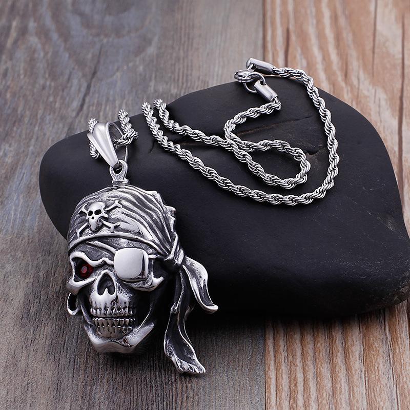Pendant Necklaces Titanium Steel Ghost Head Control Europe And The United States Gothic Punk Jewelry Pirate Skull WholesalePendant
Pendant Necklaces Titanium Steel Ghost Head Control Europe And The United States Gothic Punk Jewelry Pirate Skull WholesalePendant