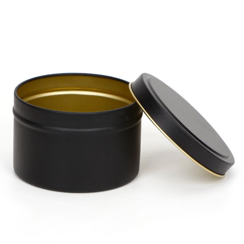 Storage Boxes Bins 4oz Luxury Round Black Candle Jars With Lid Bulk Container Tins Empty Box For DIY Salves Skin Care Beauty Sam2852972