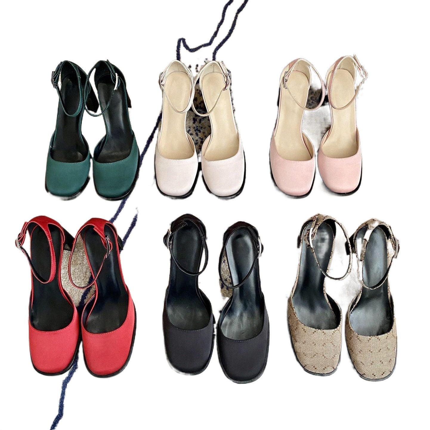 2022 designer Sandals Mid-Heel Slingback Pumps Women Round Head Sandal Chunky Heel Metal Buckle Slippers
2022 designer Sandals Mid-Heel Slingback Pumps Women Round Head Sandal Chunky Heel Metal Buckle Slippers