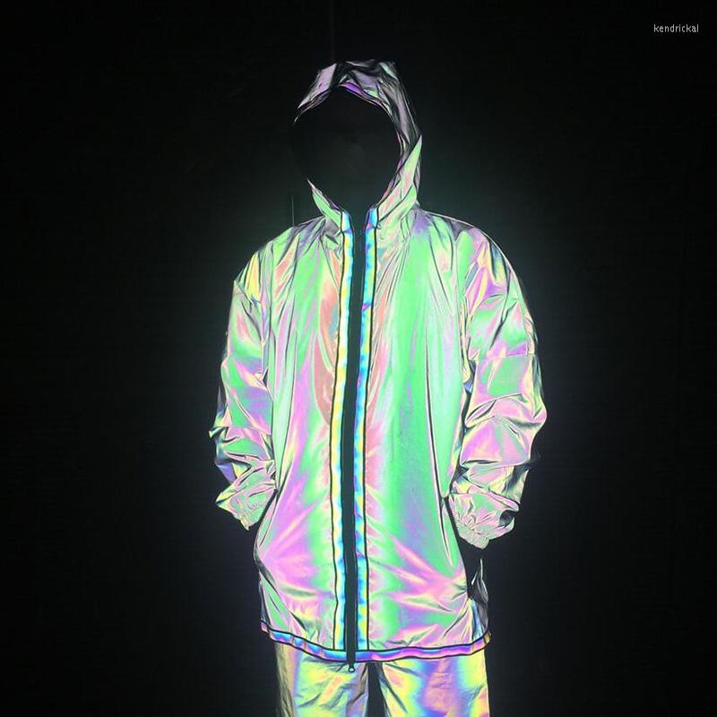 Men's Trench Coats Mid-Length Men's Reflective Windbreaker Coat Hooded Hip Hop Jackets Night Reflect Light Colorful HoodieMen's Kend22, Cardigan
Men's Trench Coats Mid-Length Men's Reflective Windbreaker Coat Hooded Hip Hop Jackets Night Reflect Light Colorful HoodieMen's Kend22, Cardigan
