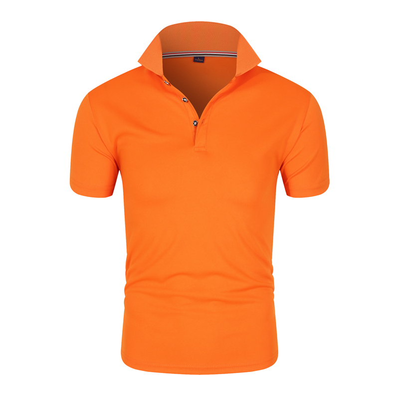 Men's Polo Shirt Casual Solid Color Lapel Cotton Blend Short Sleeve Formal Wear High-end Business -selling Men's 220525