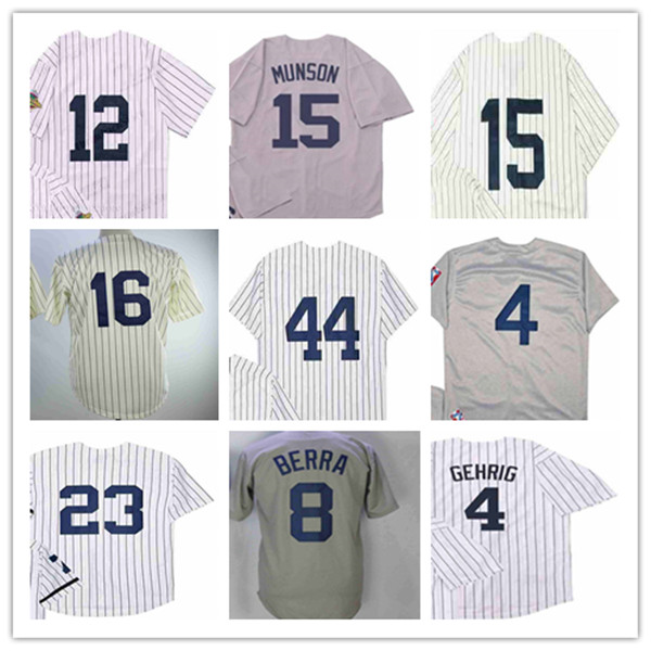 Man Retire Retro New NY York Vintage Baseball Jersey 4 Lou Gehrig 8 Yogi Berra 23 Don Mattingly 15 THURMAN MUNSON 44 REGGIE JACKSON 16 WHITEY FORD 12 RON BLOMBERG, As pic
Man Retire Retro New NY York Vintage Baseball Jersey 4 Lou Gehrig 8 Yogi Berra 23 Don Mattingly 15 THURMAN MUNSON 44 REGGIE JACKSON 16 WHITEY FORD 12 RON BLOMBERG, As pic