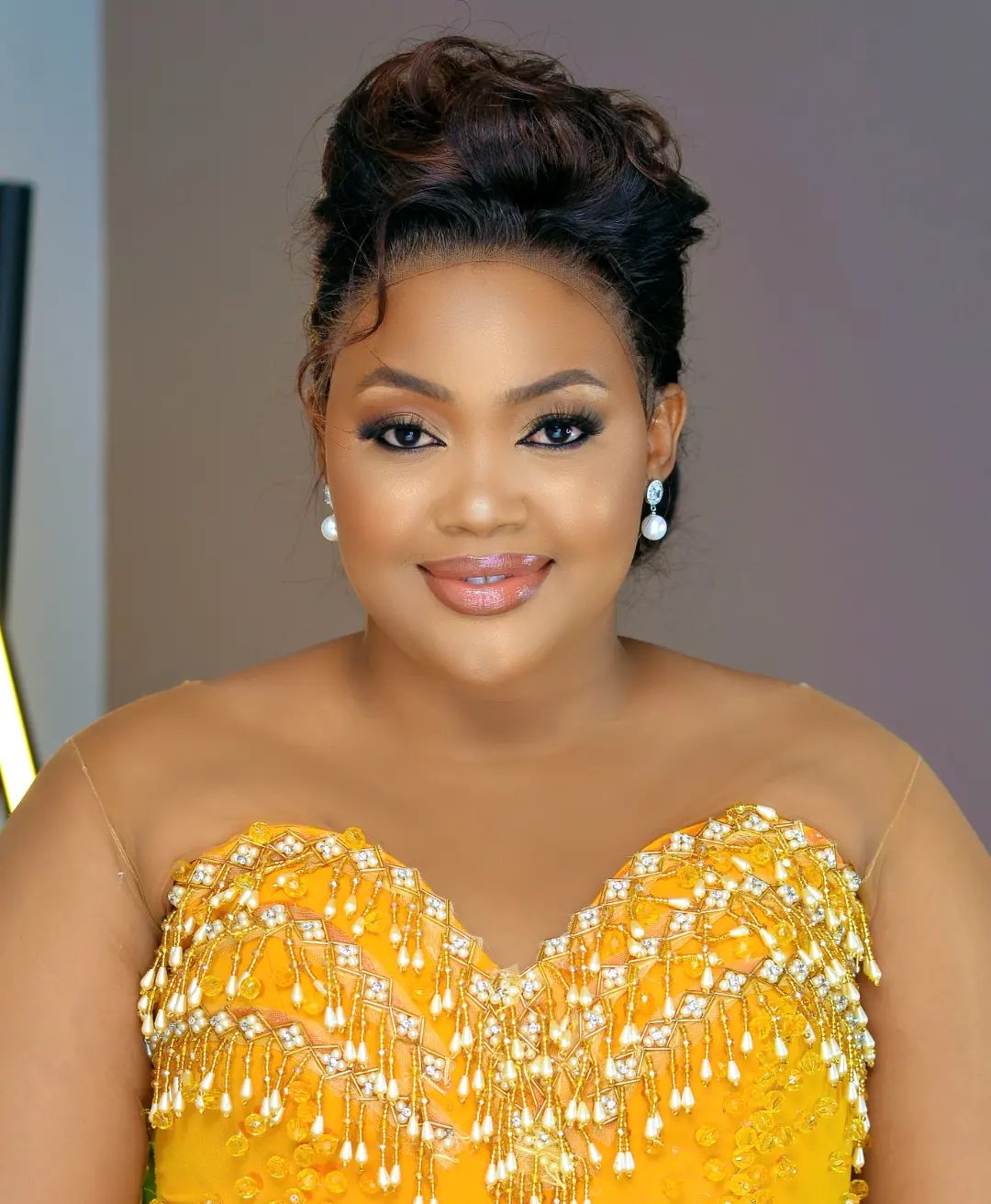 plus size arabic aso ebi yellow luxurious sparkly prom dresses beaded crystals evening formal party second reception birthday engagement gowns dress z