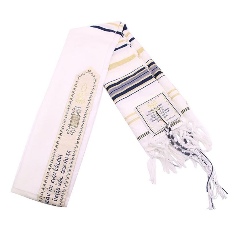 Scarves Tallit Prayer Shawl Israel 55x180cm Polyester Talit Zipper Bag Tallis Israeli Praying Scarfs Priez Wraps Talis