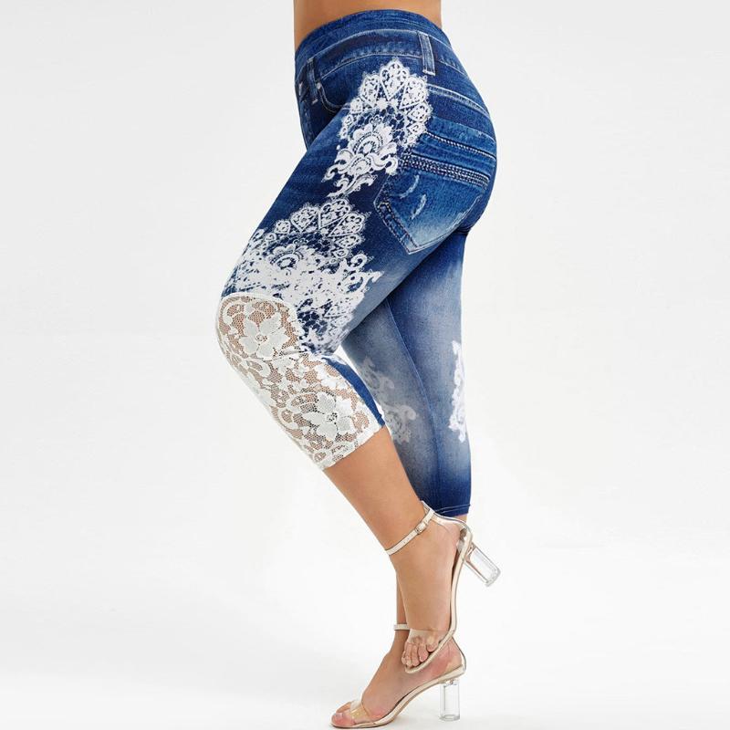 Women's Leggings Leggins Tipo Lace And Jeans Patchwork Pants Fashion Women Plus Size Printing Splice Elastic Waist Casual Pantalones, Green
Women's Leggings Leggins Tipo Lace And Jeans Patchwork Pants Fashion Women Plus Size Printing Splice Elastic Waist Casual Pantalones, Green