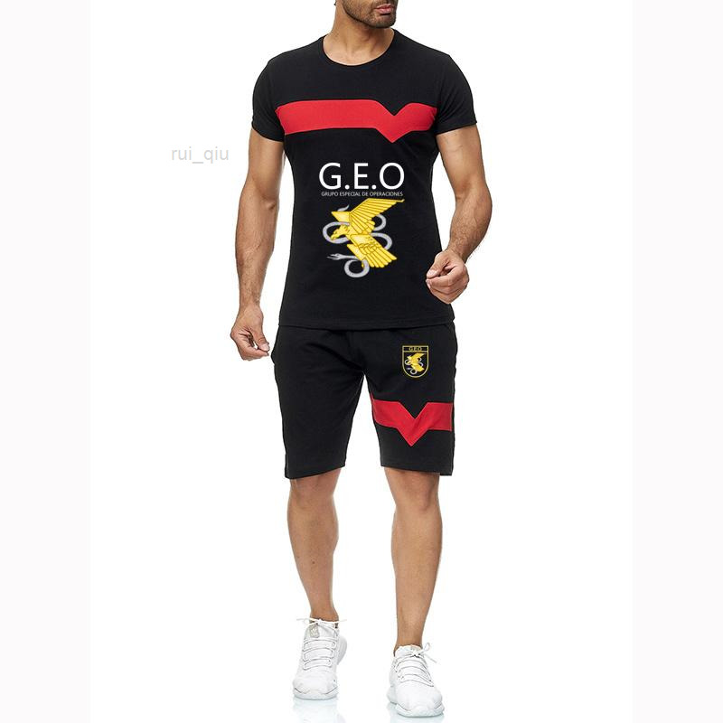 Tracksuits Summer Men's 2022 Spain National Special Forces GEO Brand Classic Print T-shirts Pants Short Sleeve Suits Two Pieces Sets
Tracksuits Summer Men's 2022 Spain National Special Forces GEO Brand Classic Print T-shirts Pants Short Sleeve Suits Two Pieces Sets