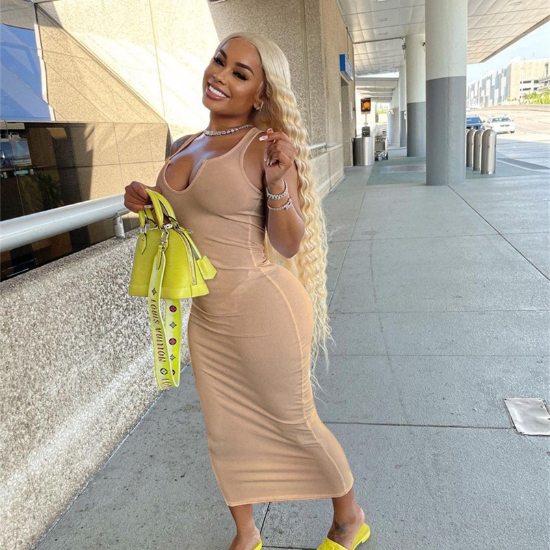 Womens Casual Sleeveless Bodycon Slim Sundress Solid Color Uneck Highwaist Tight Long Dress for Summer BlackKhakiWhite 220613, Khaki
Womens Casual Sleeveless Bodycon Slim Sundress Solid Color Uneck Highwaist Tight Long Dress for Summer BlackKhakiWhite 220613, Khaki