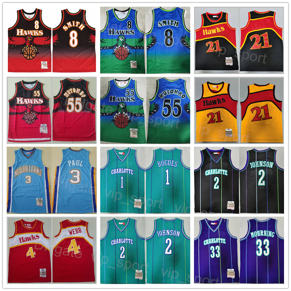 Mitchell and Ness Basketball Retro Tyrone Muggsy Bogues Jersey 1 Larry Johnson 2 Alonzo Mourning 3 Chris Paul 3 Spud Webb 4 Dikembe Mutombo 55 Steve Smith 8 Vintage, Green
Mitchell and Ness Basketball Retro Tyrone Muggsy Bogues Jersey 1 Larry Johnson 2 Alonzo Mourning 3 Chris Paul 3 Spud Webb 4 Dikembe Mutombo 55 Steve Smith 8 Vintage, Green
