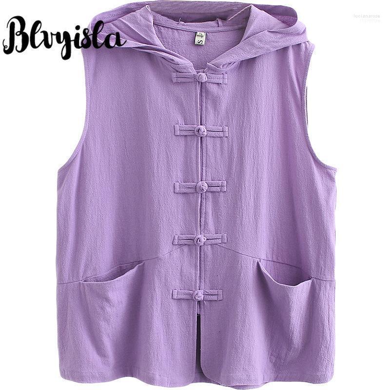 Women's Vests Blvyisla Oversize Spring Thin Vest Chinese Handmade Button Tops Sleeveless Hooded Jackets Overweight Female Outwears Coats, Green
Women's Vests Blvyisla Oversize Spring Thin Vest Chinese Handmade Button Tops Sleeveless Hooded Jackets Overweight Female Outwears Coats, Green